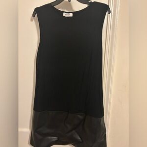 Bailey 44 Women’s faux leather skirted shift dress- size large.